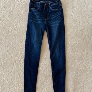 Dark Wash High Rise American Eagle Jeans